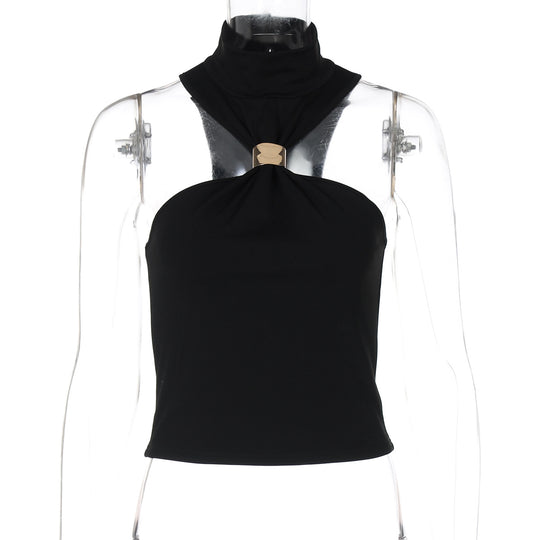 Damen modernes High-Neck Top EB
