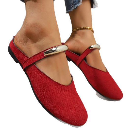 Damen Ballerinas mit eleganter Riemchenverzierung EB