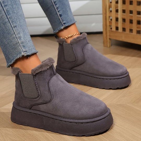 Damen Komfortable Chelsea-Stiefeletten mit Warmfutter EB