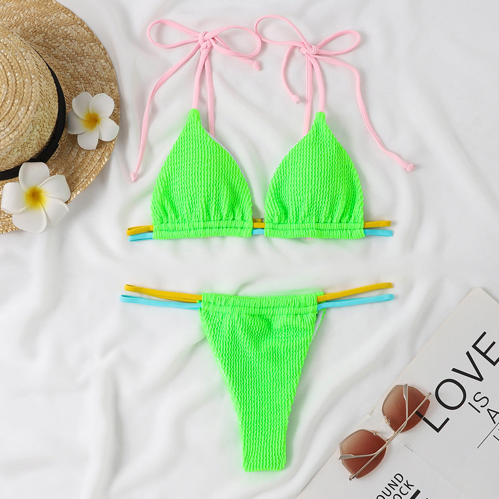 Damen Bikini-Set mit verstellbaren Trägern und kombiniertem Gummibund EB