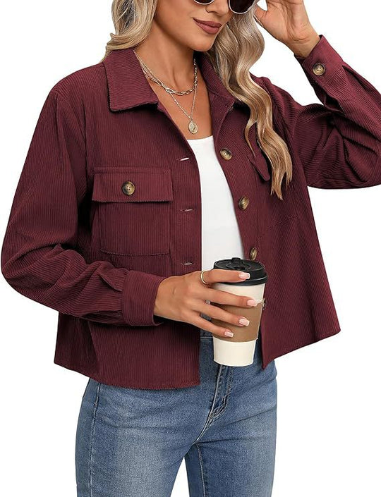 Damen lässige Overshirt-Jacke EB