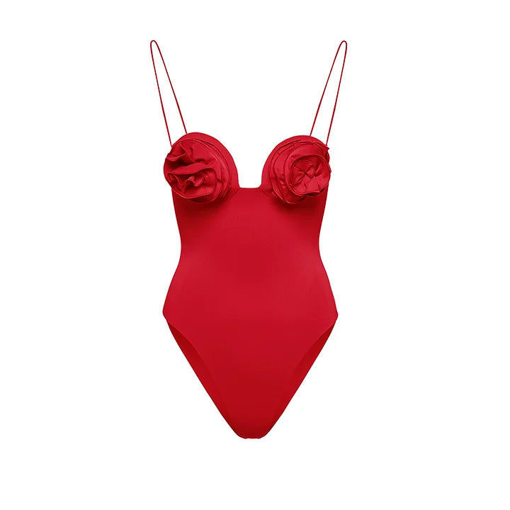 Damen Eleganter Rüschentop mit Blumenmotiven EB