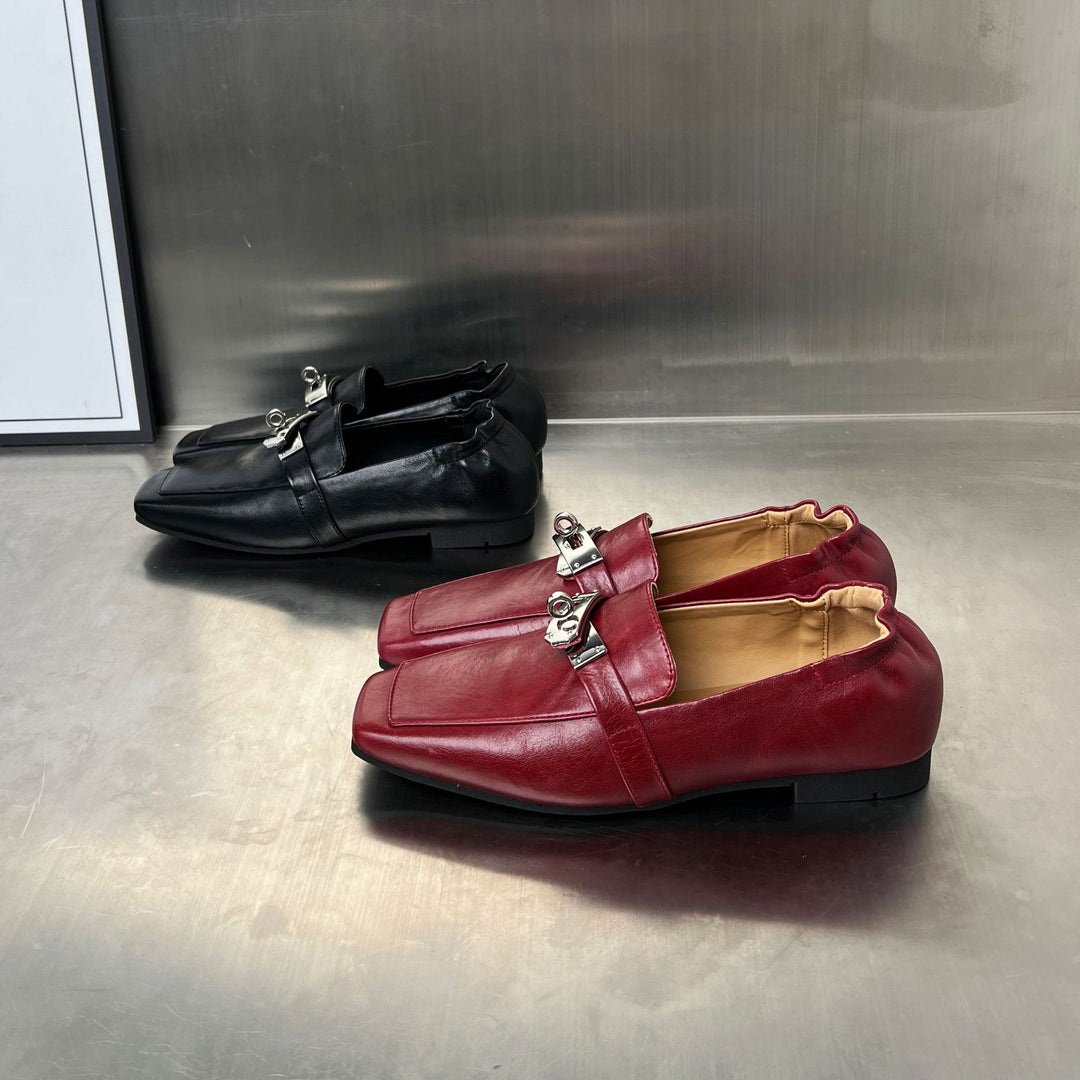 Damen Elegante Mokassins mit modischer Schnallenverzierung EB