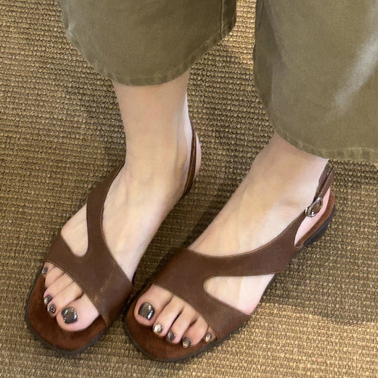 Damen Sandalen mit verstellbarem Riemen und anatomisch geformtem Fußbett EB