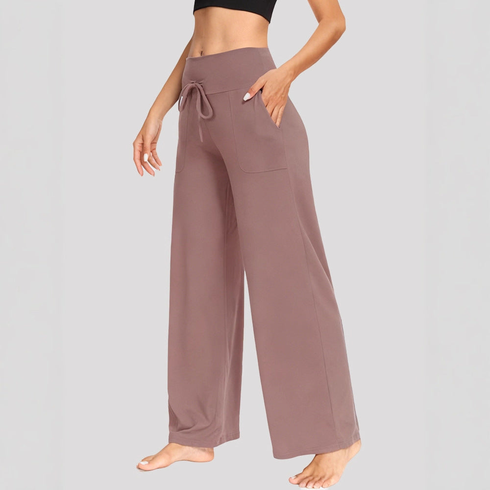 Damen Bequeme Freizeithose mit weitem Schnitt und Kordelzug EB