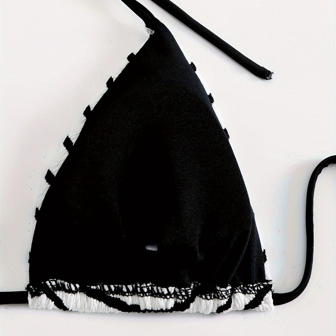 Damen Streifen Bikini Set EB