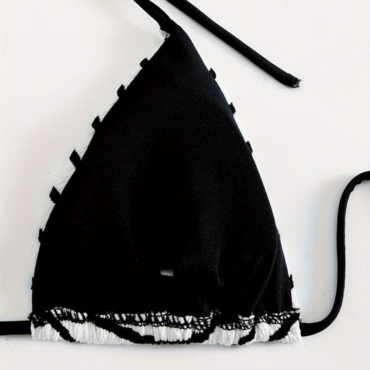 Damen Streifen Bikini Set EB