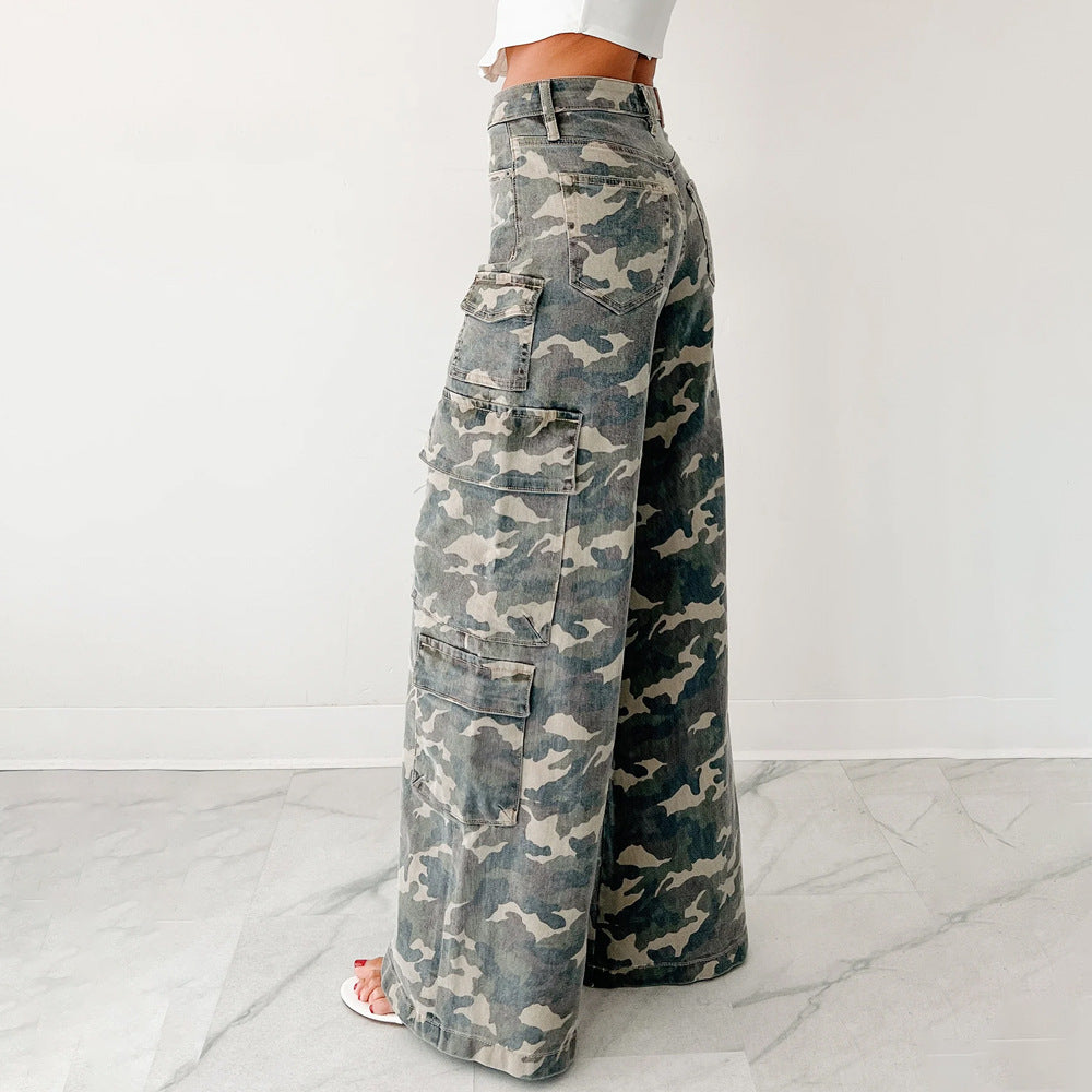 Damen Cargo-Hose mit weitem Schnitt und praktischen Taschen EB
