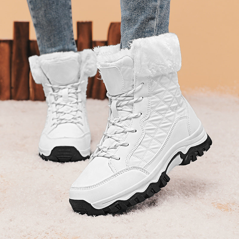 Damen Gefütterte Winterstiefel mit rutschfester Sohle und isolierendem Kunstfell EB