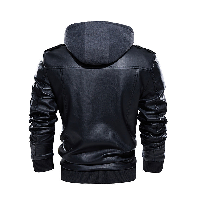 Herren Stilvolle und bequeme jacke mit abnehmbarer Kapuze EB