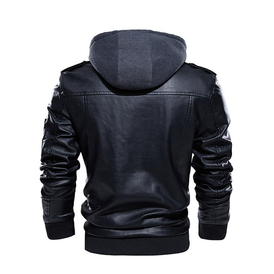 Herren Stilvolle und bequeme jacke mit abnehmbarer Kapuze EB