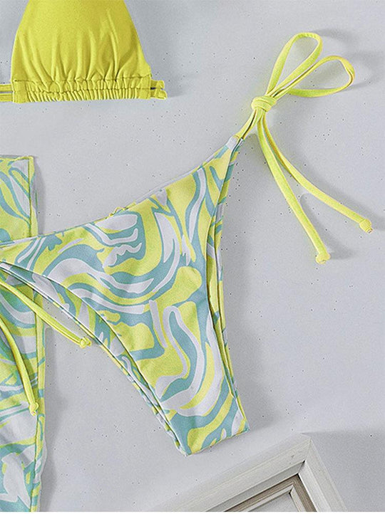 Damen Triangel-Bikini mit einzigartigem Wickelrock EB