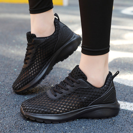 Damen Atmungsaktive Lauf-Sneaker mit flexiblem Mesh-Obermaterial EB
