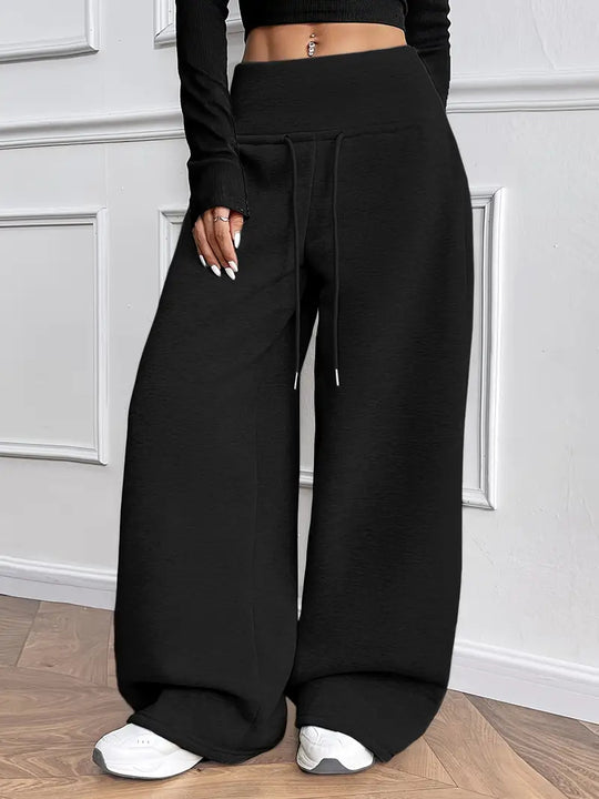 Damen Weite Jogginghose mit elastischem Taillenbund EB