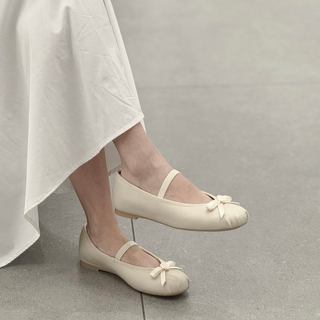 Damen Ballerinas mit dekorativem Schleifen-Design EB