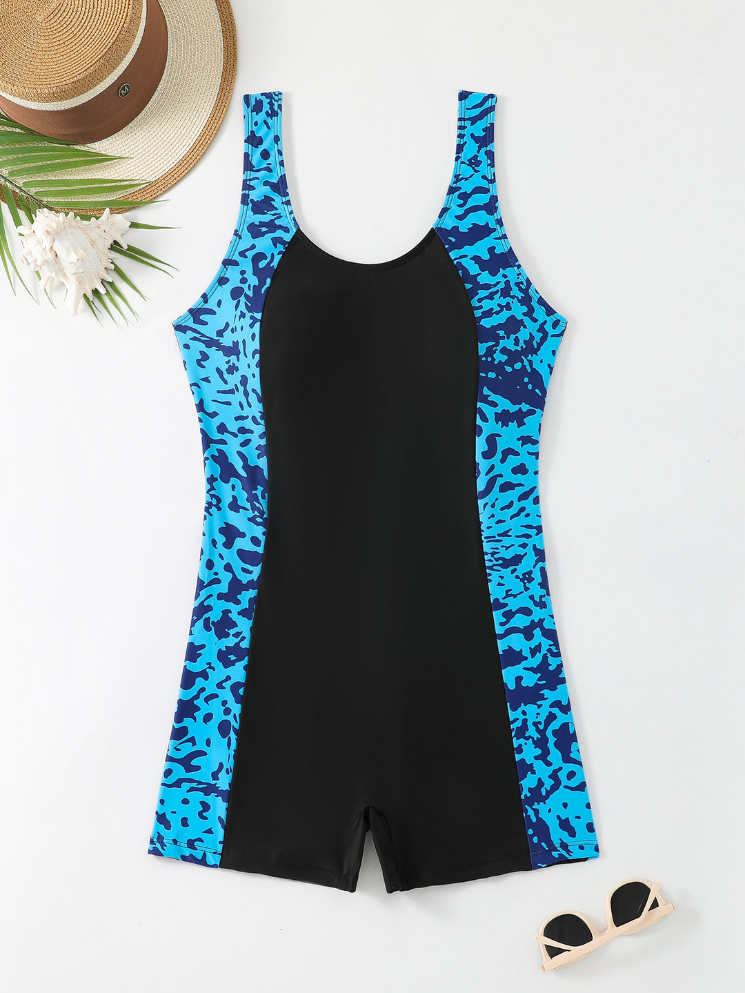 Damen Sportlicher Schwimmanzug mit modischem Muster EB