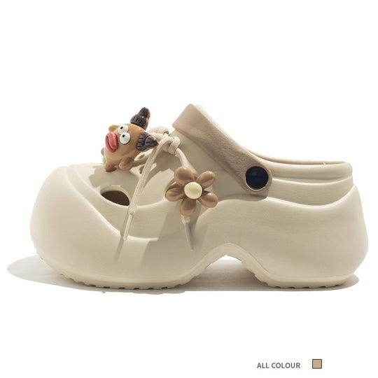 Damen Modische Clogs mit floralen Akzenten und eleganten Details EB