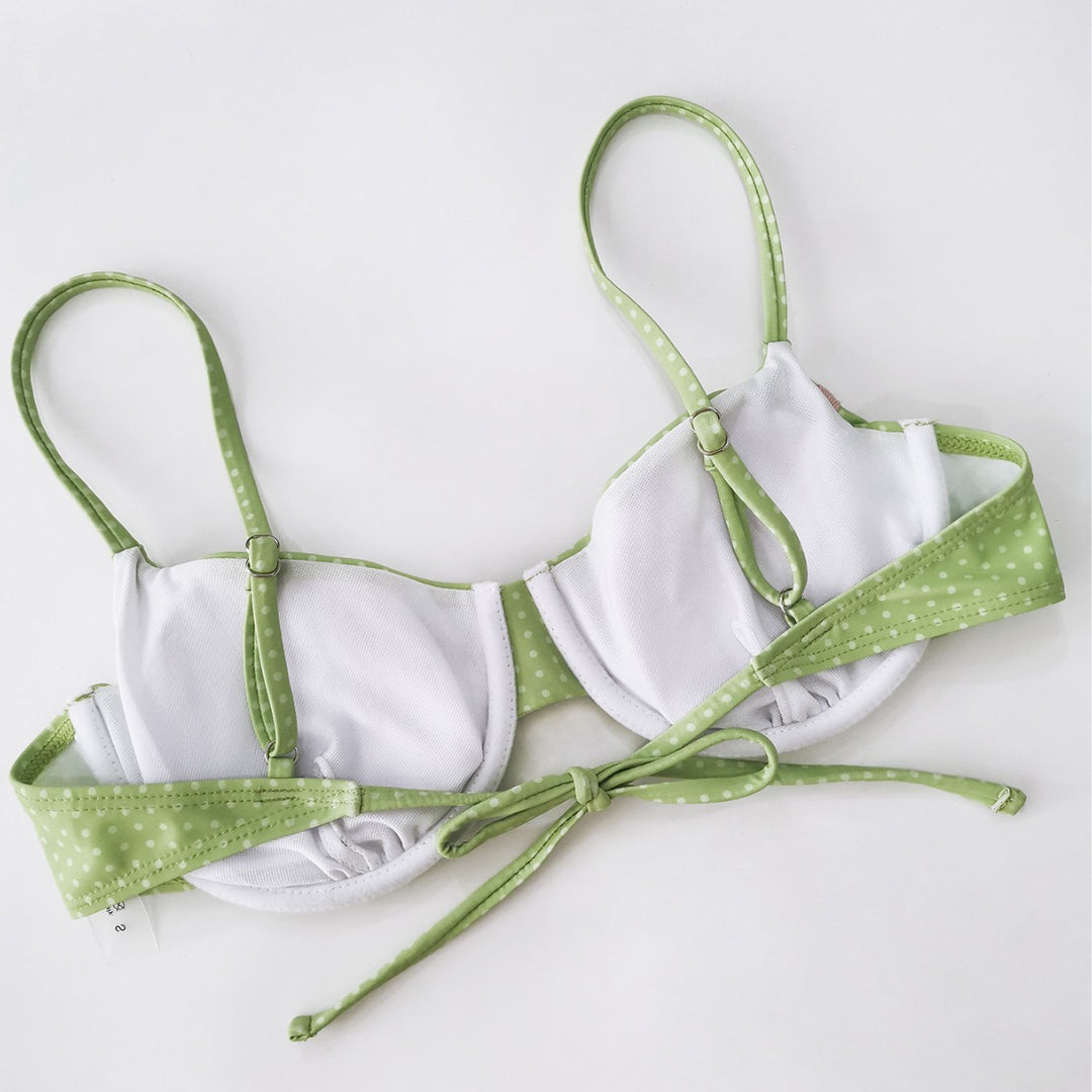 Damen gepunkteter Bikini mit verspieltem Design EB