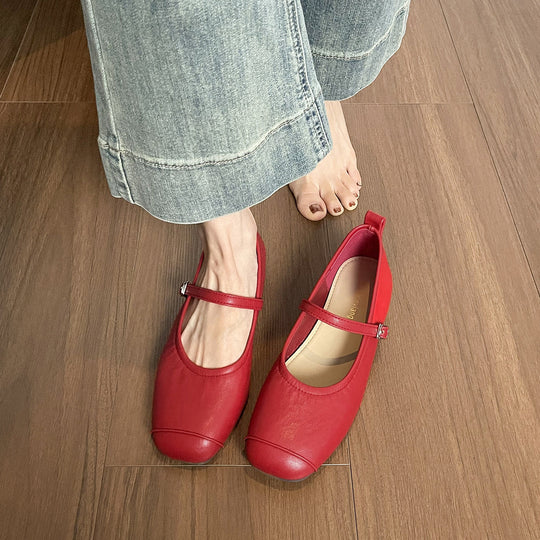 Damen Ballerinas mit praktischem Riemen und komfortabler Sohle EB