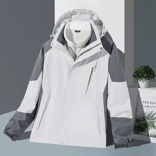 Herren winddichte Softshelljacke mit integriertem Microfleece-Innenlayer und verstellbarer Kapuze EB