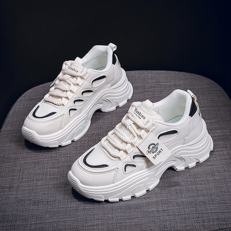 Damen Trendige Chunky Sneakers mit atmungsaktivem Obermaterial und dämpfender Sohle EB