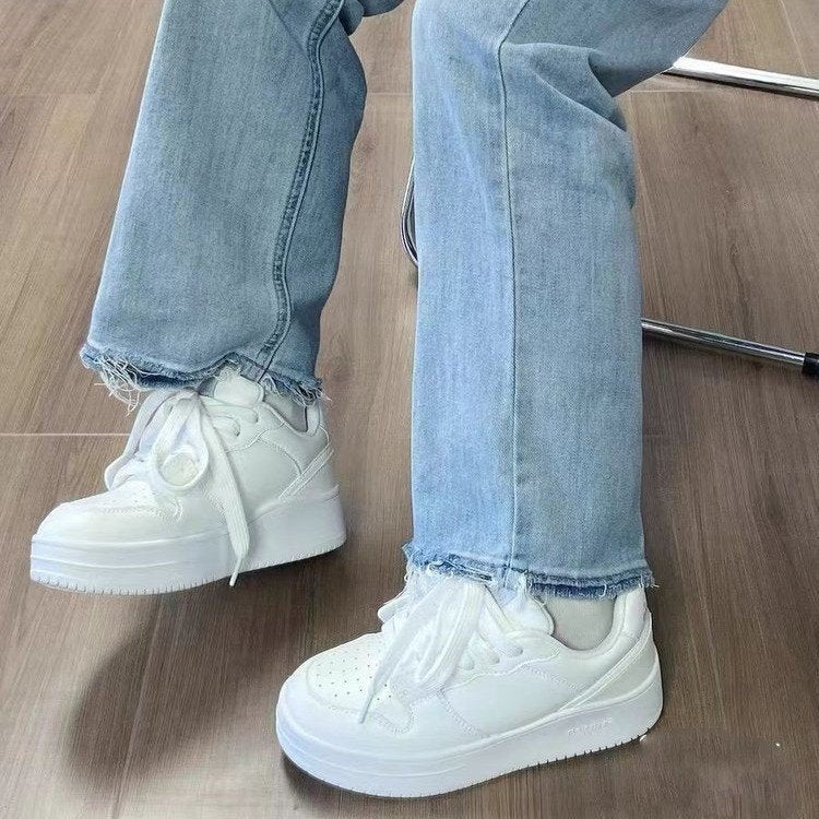 Damen Sportliche Sneakers mit hoher Sohle und gepolsterter Innensohle EB