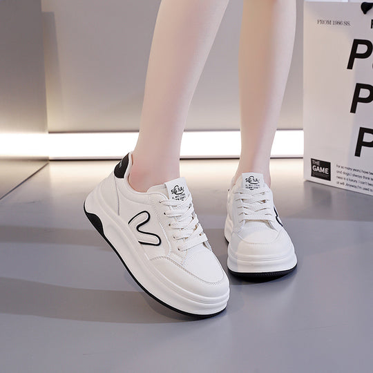 Damen modische Sneaker mit dicker Profilsohle und atmungsaktivem Obermaterial EB