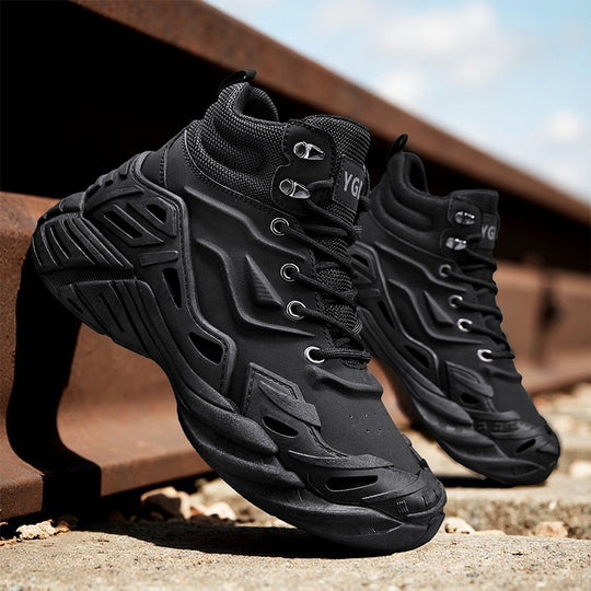 Damen Sportliche hohe Sneakers mit dämpfender Sohle und atmungsaktivem Obermaterial EB