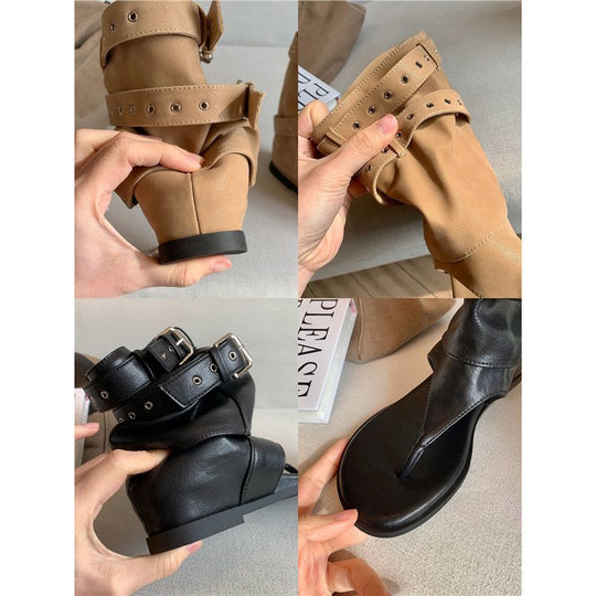 Damen offene Sandalen mit modischen Schnallen EB