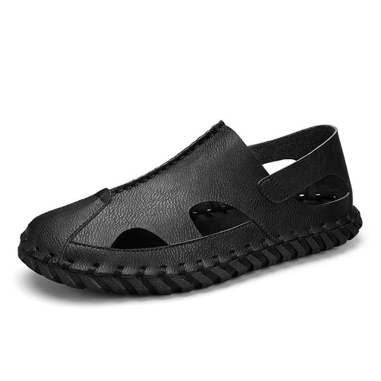 Damen Bequeme Leder Sandalen mit atmungsaktivem Design EB