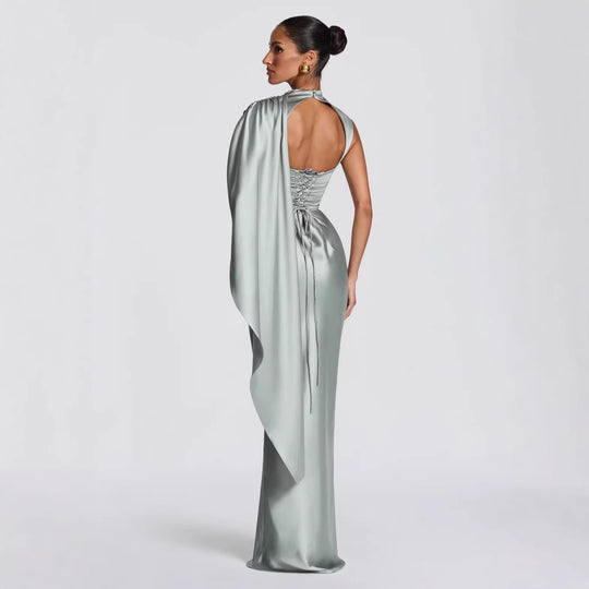 Damen Langarm Abendkleid EB