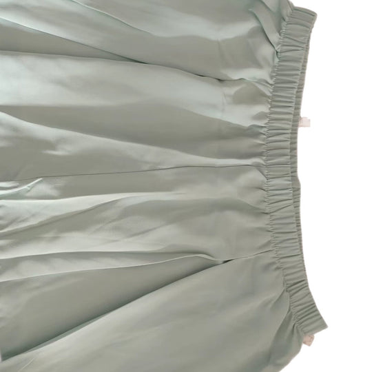 Damen Leichte Satin-Palazzohose mit hohem elastischem Bund und Kellerfalten EB