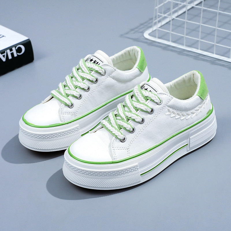 Damen Sneaker mit hoher Plateausohle und atmungsaktivem Obermaterial EB