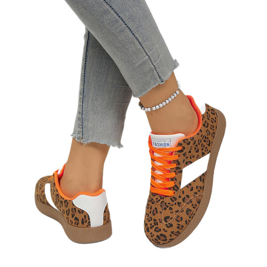 Damen Sneaker im sportlichen Leo-Design mit gepolsterter Dämpfung EB