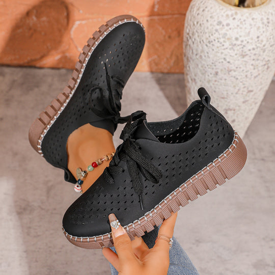 Damen Atmungsaktive Sneaker mit perforiertem Obermaterial und rutschfester Sohle EB