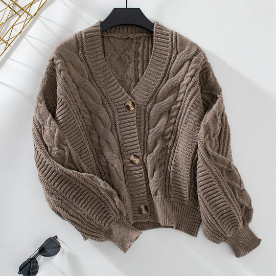 Damen Strickjacke mit dekorativem Zopfdesign und weich strukturiertem Material EB