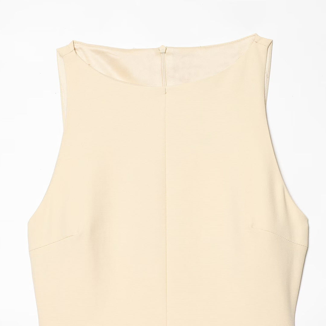 Damen Sommerkleid mit schwingendem Volant und figurbetonter Silhouette EB