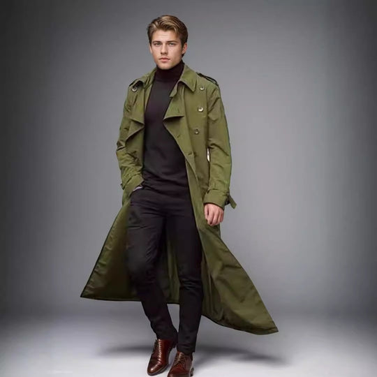 Herren Langer Trenchcoat EB