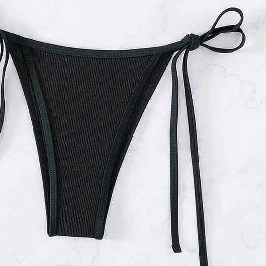 Damen Triangel-Bikini mit verstellbaren Bindebändern EB