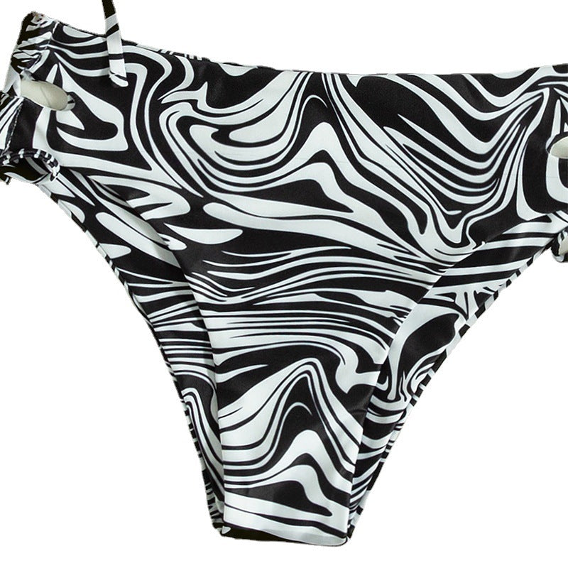 Damen Bandeau-Bikini-Set mit Stilvollem Rüschendesign EB