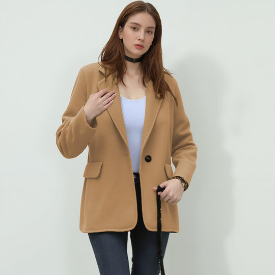 Damen elegante Blazerjacke mit strukturierter Oberfläche und schickem Schnitt EB