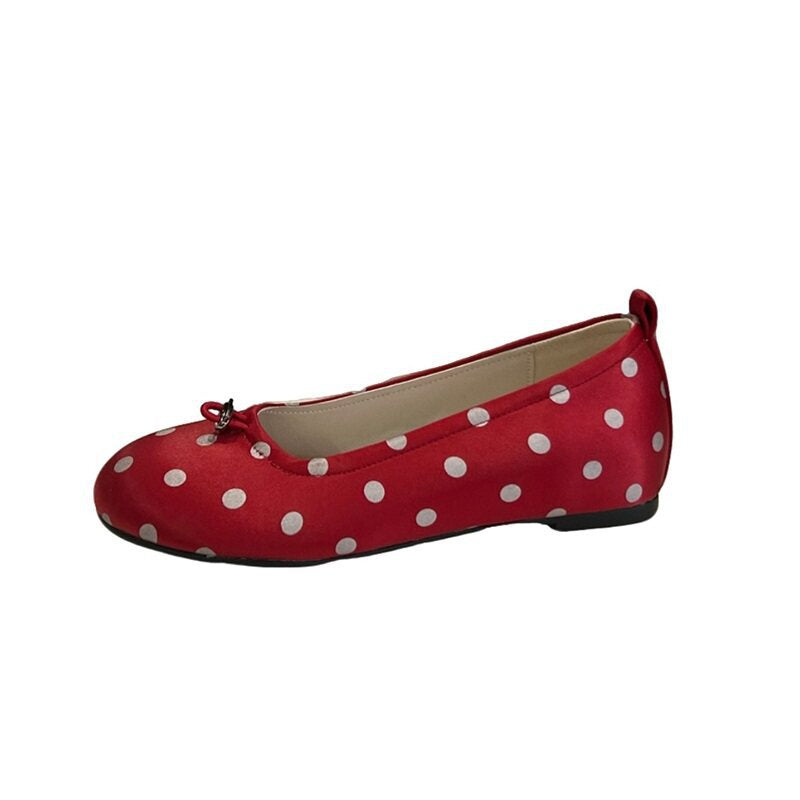 Damen elegante Ballerinas mit verspieltem Punkte-Design und komfortablem Fußbett EB