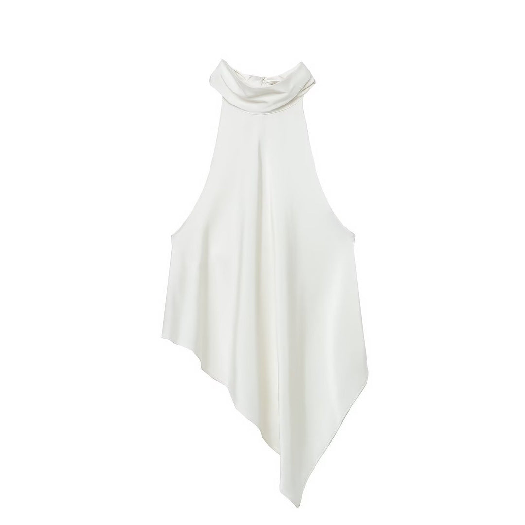 Damen elegant geschnittenes Top mit hochgeschlossenem Kragen EB