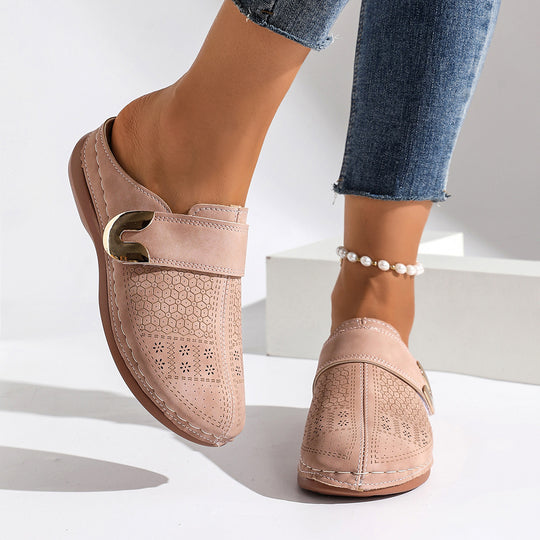 Damen Komfortable Clogs mit modischem Riemendetail EB