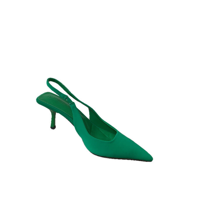 Damen Slingback-Pumps mit Spitze und elastischem Riemendesign EB