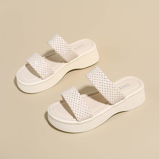 Damen Bequeme Wedge-Pantoletten EB