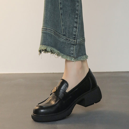 Damen Komfortable Mokassin-Lauflernschuhe mit modischer Schnallen-Applikation EB