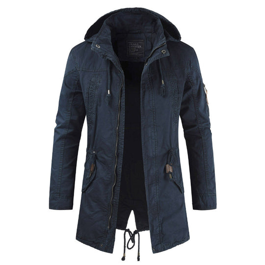 Herren Funktionsjacke mit praktischem Reißverschluss und verstellbarer Kapuze EB