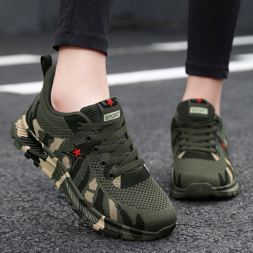 Damen Atmungsaktive Sport-Sneaker mit flexiblem Design und rutschfester Sohle EB