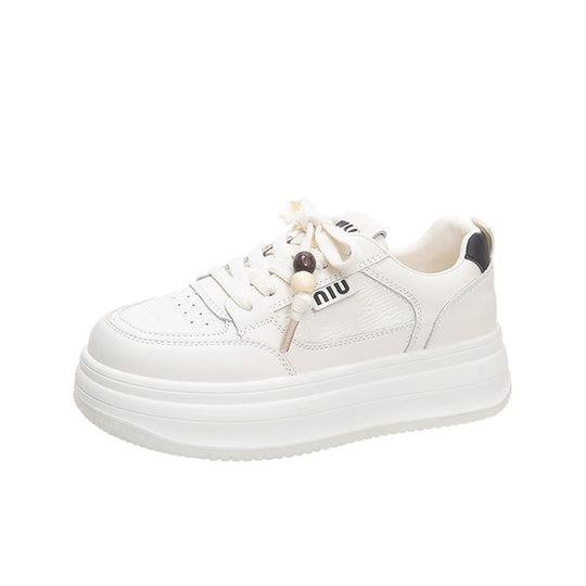 Damen Modische Sneakers mit elastischen Schnürsenkeln und dämpfender Sohle EB